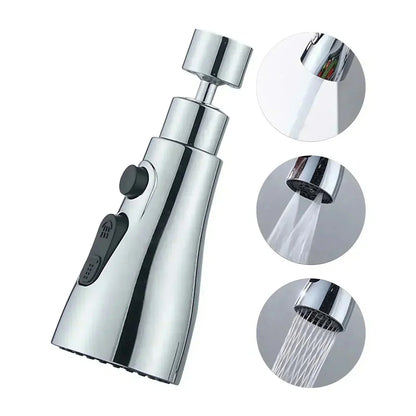 720° Rotatable 3 Function Kitchen Faucet Spray Head