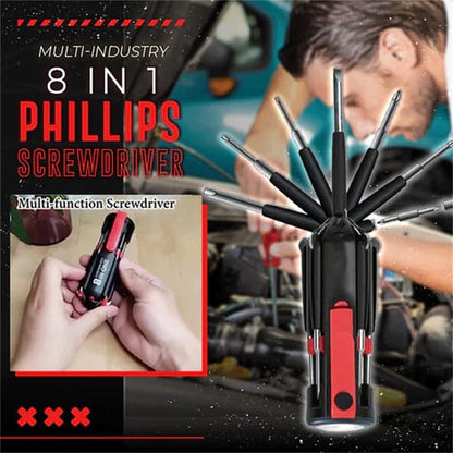 🔥Promotion 50%OFF🔥🪛🔧8-in-1 screwdriver with LED torch💡