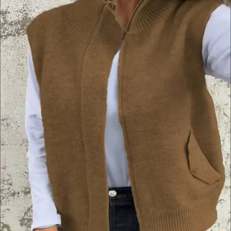 🎉Happy New Year! 50% OFF 🛍️Women's Warm Zippered Fashion Sweater Vest