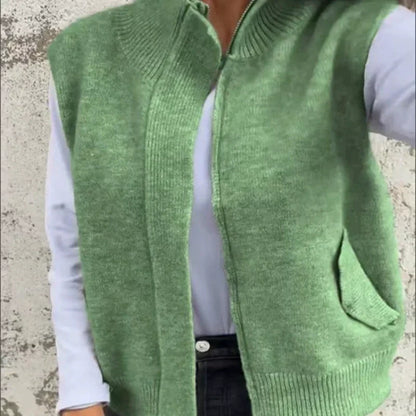 🎉Happy New Year! 50% OFF 🛍️Women's Warm Zippered Fashion Sweater Vest