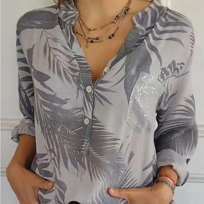 💕Limited Sale 50% OFF💕Women's Fashion V-Neck Printed Top