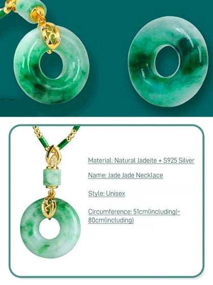 Valentine's Day Gift-Hetian Jade Blessing and Safety Button