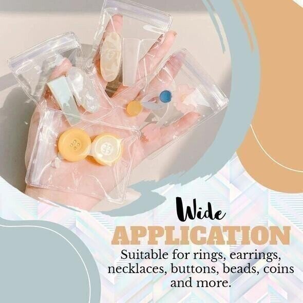 TRANSPARENT JEWELLERY STORAGE BOOK SET