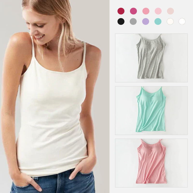 🏆LAST DAY SALE 49% OFF - Loose-fitting Tank Top With Built-in Bra