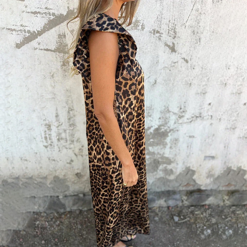 🔥What should I wear tomorrow?✨Women's V-Neck Leopard Print & Solid Jumpsuit