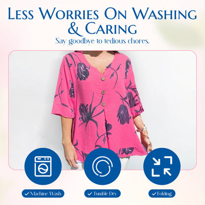 🔥 HOT SALE 50% OFF🌷Printed V-neck Tunic Top🌷