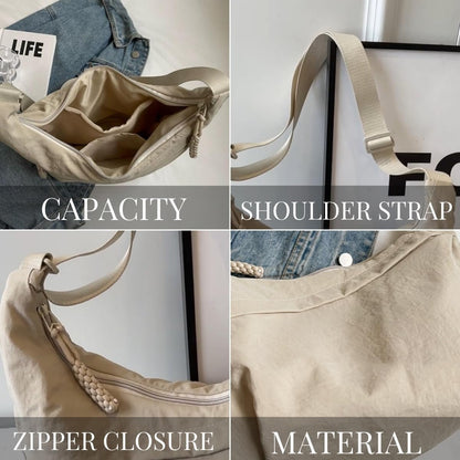 😍Designer Direct Sales👜Women's Fashion Plain Colour Crossbody Hobo Bag