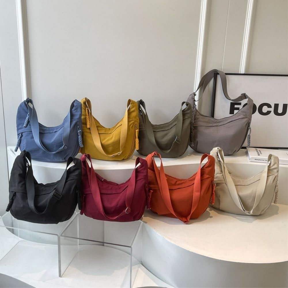 😍Designer Direct Sales👜Women's Fashion Plain Colour Crossbody Hobo Bag