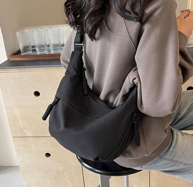 😍Designer Direct Sales👜Women's Fashion Plain Colour Crossbody Hobo Bag