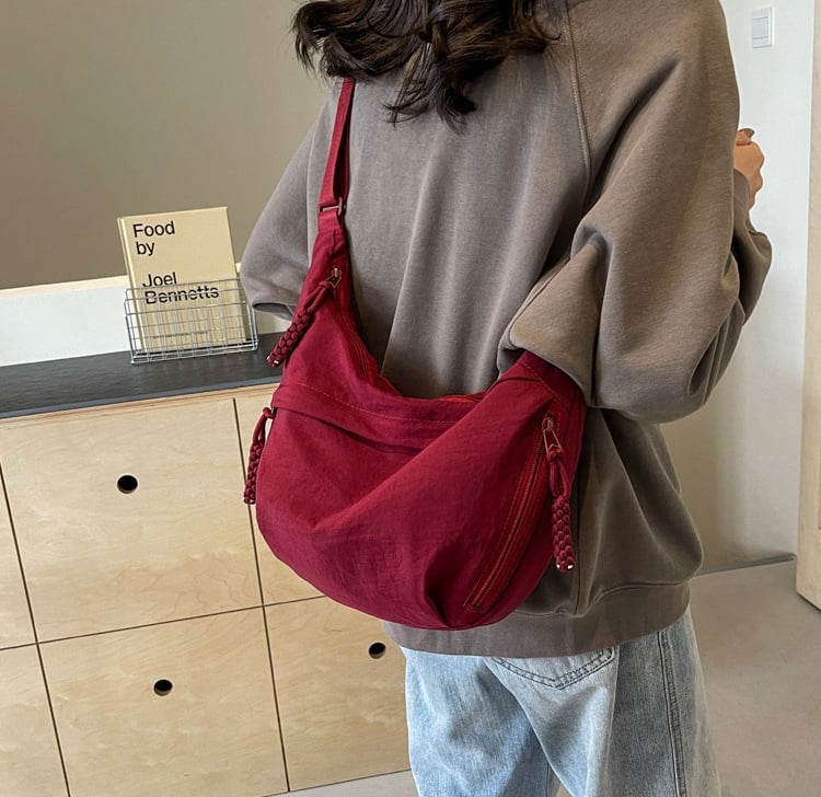 😍Designer Direct Sales👜Women's Fashion Plain Colour Crossbody Hobo Bag