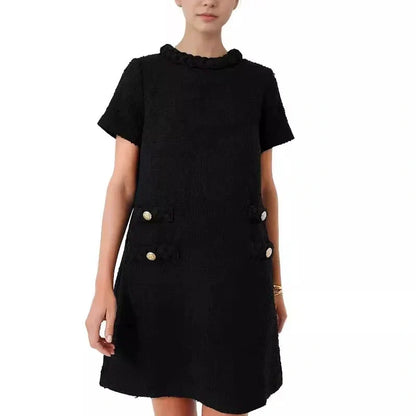 🍃🌸New arrivals in spring-60% OFF🌸🍃Women's Elegant Short Sleeve Tweed Dress