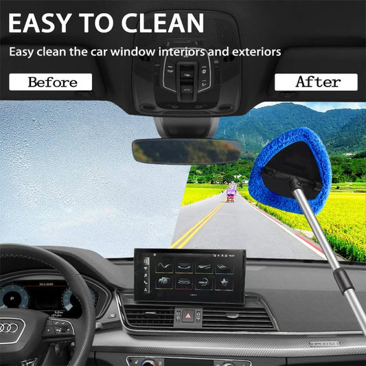Car windshield cleaning set – extendable and 180° rotatable