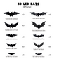 🔥🦇 Halloween-Atmosphäre mit leuchtenden 3D-Fledermäusen
