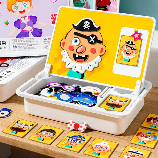 Magnetic dress-up puzzles for children