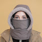 Plüschgefütterte, verdickte Thermomütze mit Gesichtsmaske für Männer und Frauen