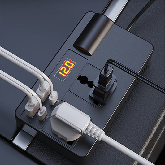 ⚡Black-Friday-Mega-Angebot – 50 % Rabatt!⚡🔋 Tragbarer Auto Wechselrichter 12V/24V zu 220V mit Digitaldisplay