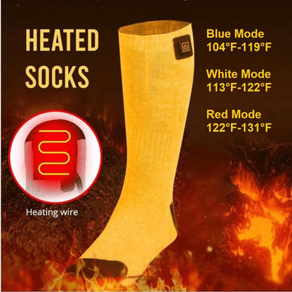 🔥Winter-Ausverkauf – 50 % Rabatt🔥Erhitzte Socken mit einstellbarer Temperatur - verbesserte Batterien - Unisex