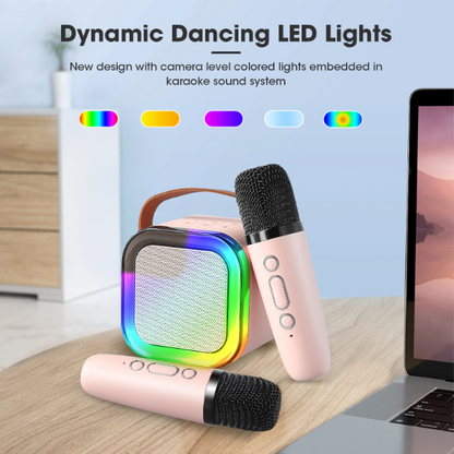 🎁Weihnachtliche Limited Edition Neuankömmlinge🎵Mini-Karaokemaschine mit drahtlosen Mikrofonen