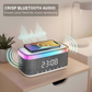 🎵 ALL-IN-ONE BLUETOOTH-LAUTSPRECHER – 15W Qi-Schnellladung • LED-Wecker • Ambientebeleuchtung • Klare Klangqualität